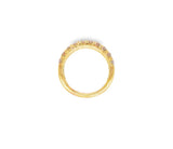 Lady's Yellow 18 Karat 2-Row Prong-Set Band Wedding/Anniversary Ring S