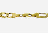 Yellow Polished 14 Karat 7.9Mm Figaro Chain Necklace Estate Jewelry Length 22 
Gram Weight: 45.1