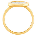 Lady's Yellow 14 Karat Cluster Bezel Fashion Ring Size 7 21 = 0.25tw R