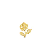 Yellow 14 Karat Engraved Rose Pendant Estate Jewelry Gram Weight: 0.9