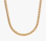 Yellow 10 Karat 16" 0.88-0.90mm Wheat Chain With A Lobster Claw Clasp
