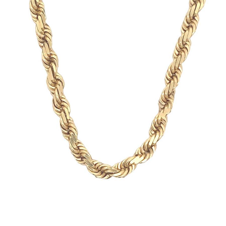 Yellow Diamond Cut 14 Karat 4.7 Mm Rope Chain Estate Jewelry Length 19 in
Gram Weight: 47.9