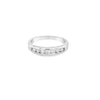 White Platinum Channel Set Diamond Band Estate Jewelry Size 6.75 7=0.35tw Round H/I I1 Diamonds Gram Weight: 5.15