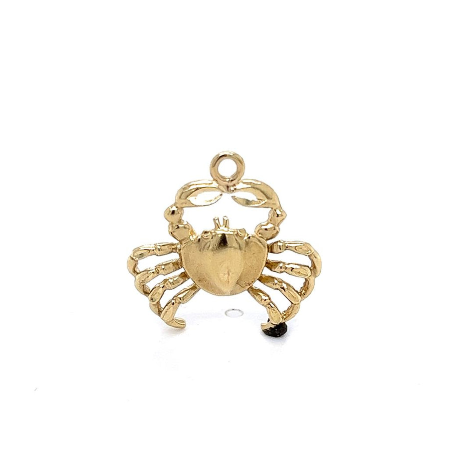 Yellow 14 Karat Large Crab Charm Estate Jewelry Gram Weight: 1.3