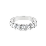 Estate Asscher Cut Diamond Wedding Band