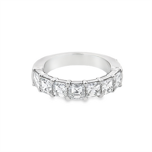 Estate Asscher Cut Diamond Wedding Band