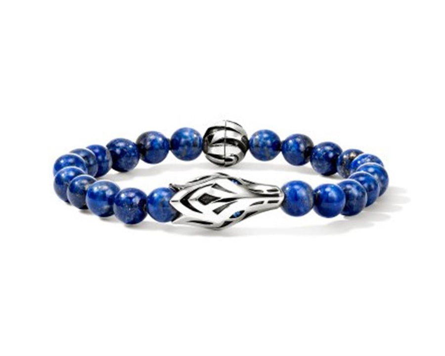 Sterling Silver Naga Beaded Bracelet With Pusher Clasp John Hardy With
