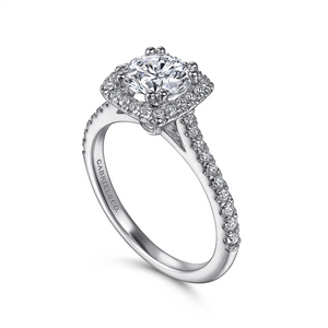 Gabriel & Co. Michaela - Cushion Diamond Halo Engagement Ring Mounting