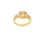 LeVian Peach Morganite and Diamond Halo Ring