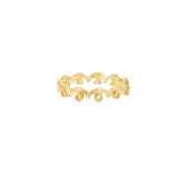 Lady's Yellow 18 Karat Wedding/Anniversary Ring Size 6.5 With 27 = 0.3
