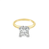 Yellow 14 Karat Princess Cut Diamond Solitaire Estate Jewelry Size 6 W