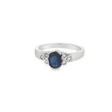 Sapphire 14 Karat White Fashion Ring