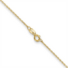 Yellow 14 Karat Diamond Cut 0.8mm Cable Chain Chain Length 16