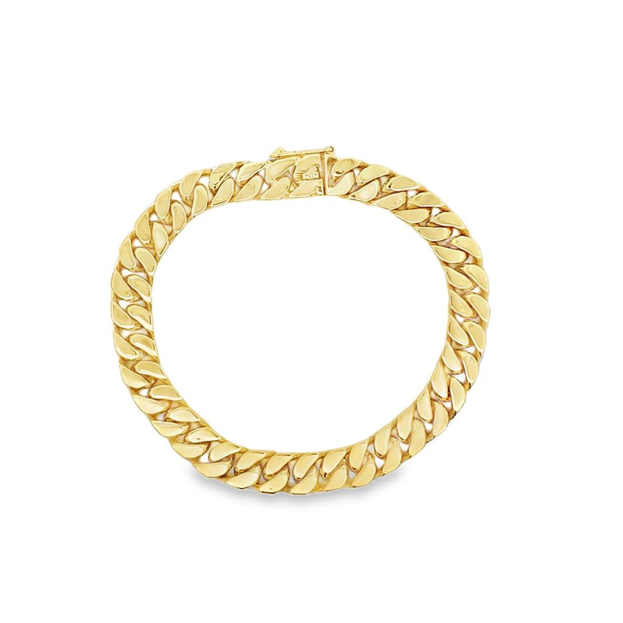 Yellow 14 Karat 7.90mm Solid Cuban Chain With A Box Clasp Estate Jewel