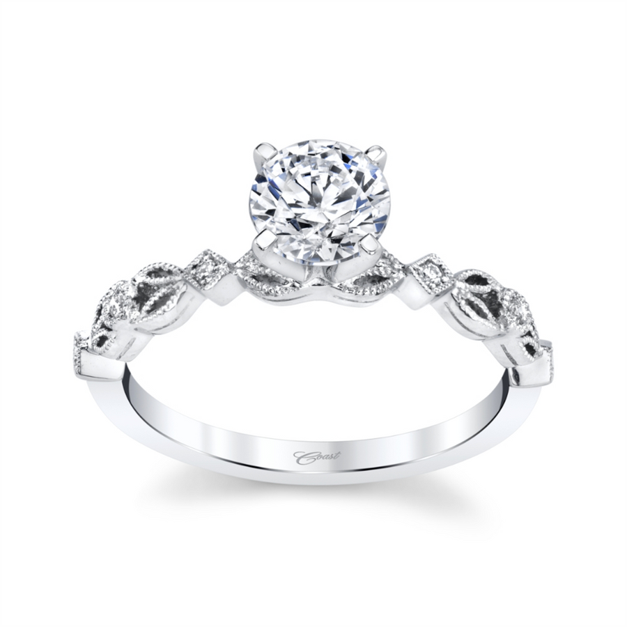 Coast Diamond Milgrain Vintage Filigree Ring Mounting