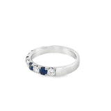 Lady's White 18 Karat Alternating Fishtail Fashion Ring Size 6.75 5 =
