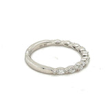 Lady's White 14 Karat Prong-Set E-W Wedding/Anniversary Ring Size 6.5