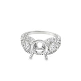 Lady's White 18 Karat Contemporary Ring Size 6.5 With 2 = 0.61TW Round