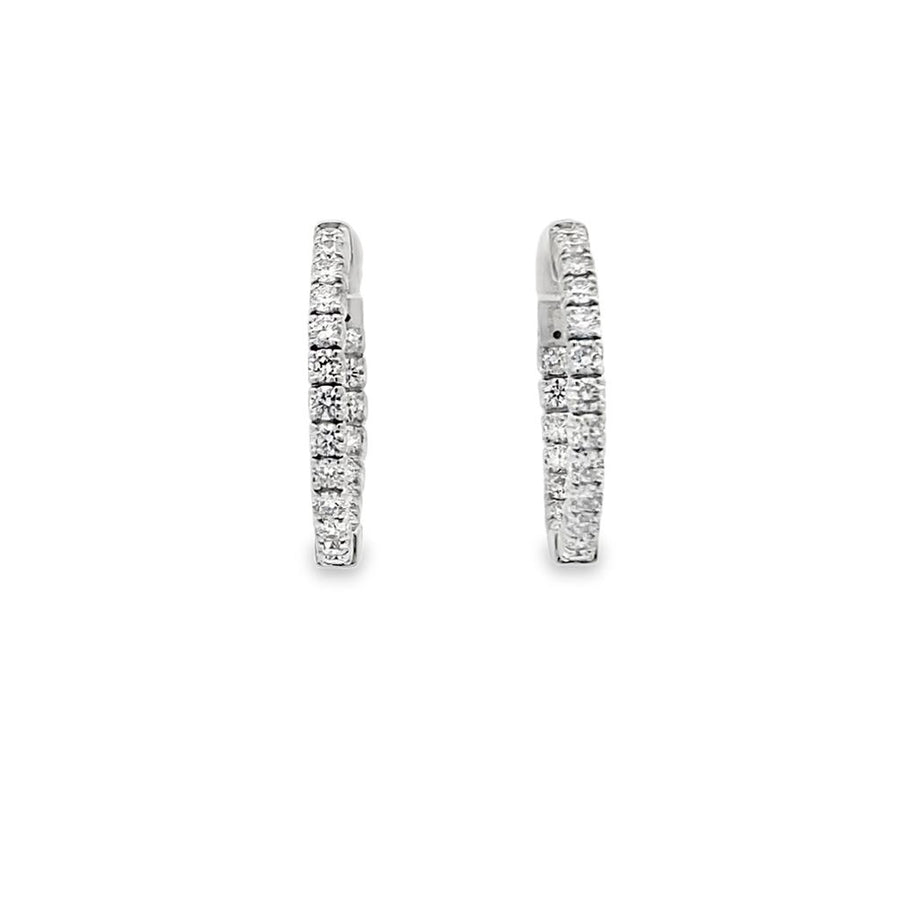 Inside/Outside Diamond Hoop Earrings