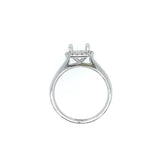 Lady's White 18 Karat Halo Ring