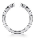 Lady's White 14 Karat Alternating Open Wedding/Anniversary Ring Size 6