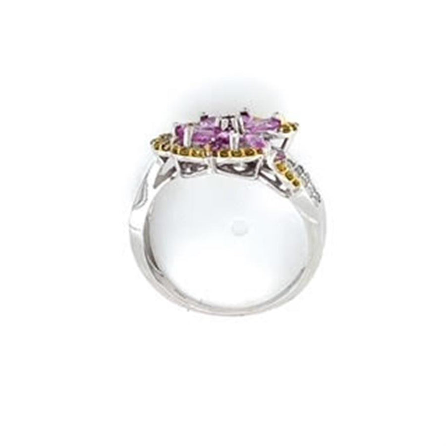 Estate Pink Sapphire and Diamond Ring