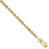 Yellow 14 Karat Diamond Cut 2.55mm D/C Rope Chain Estate Jewelry Lengt