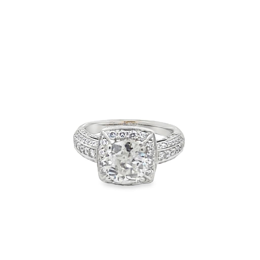 Old European Cut Diamond Engagement Ring