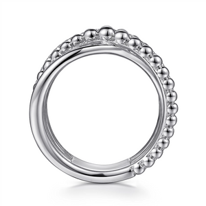 Gabriel & Co. Silver 925 Sterling Silver White Sapphire Criss Cross Ring