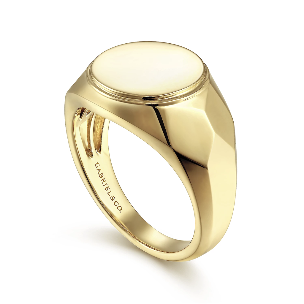 Gold Fashion Ring  -  Men'