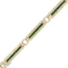 Estate Emerald & Diamond Link Bracelet