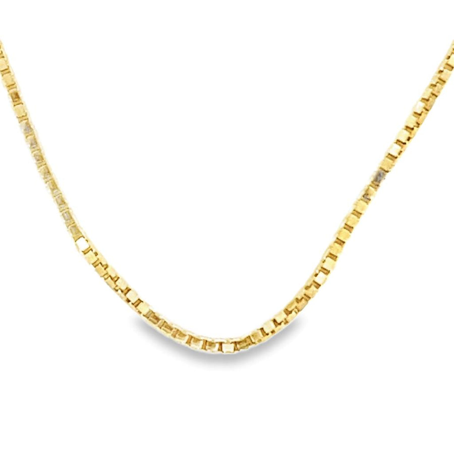 Yellow 14 Karat 1.3mm Adjustable Box Chain