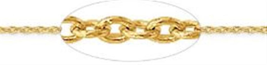 Yellow 14 Karat 0.47mm Cable Chain w/ Spring Clasp Estate Jewelry Leng
