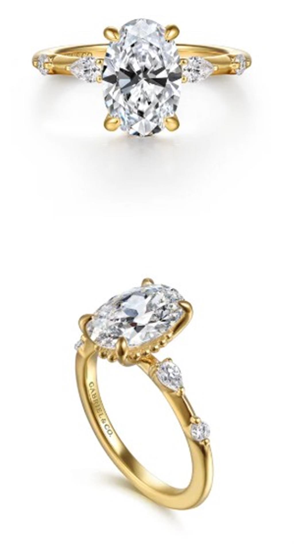 Lady's Yellow 14 Karat Bujukan Collection Ring Size 6.5 With 4 = 0.22T