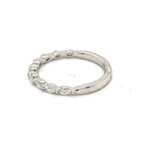 Lady's White 14 Karat Prong-Set E-W Wedding/Anniversary Ring Size 6.5