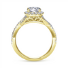 Gabriel & Co. Marissa - 14K Yellow Gold Round Halo Diamond Engagement Ring Mounting