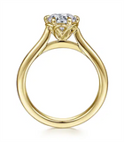 Gabriel & Co Bridal Solitaire with Floral Basket Engagement Ring Mounting