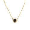 Yellow 14 Karat Rolo With Hidden Clasp Estate Jewelry Length 18 one Oval Garnet (Stone is cracked) Gram Weight: 11.7