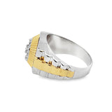 Two-Tone 14 Karat Cluster Ring w/ Jubilee Style Shank Estate Jewelry S