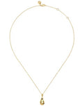 Yellow 14 Karat Bujukan Teardrop Texture Pendant Gold Necklaces Length