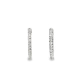Round Diamond Inside/Outside Hoop Earrings