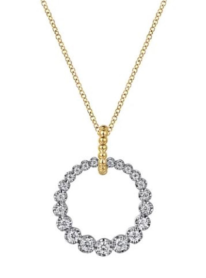 Gabriel & Co. Two Tone Bujukan Diamond Circle Necklace