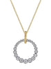 Gabriel & Co. Two Tone Bujukan Diamond Circle Necklace