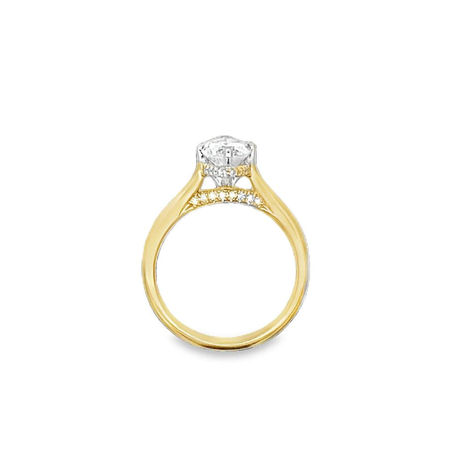 Lady's Yellow 18 Karat 10X5mm Marquise Center