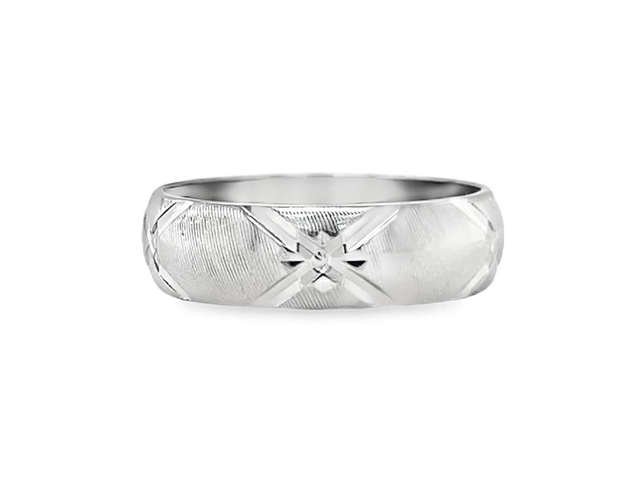 Estate Diamond Cut Wedding Band