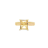 Lady's Yellow 18 Karat Hidden Halo Cathedral Ring Size 6.5 With 18 = 0