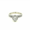 Estate Edwardian Style Diamond Halo Bridal Set