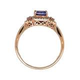 Tanzanite 14 Karat Rose Fashion Ring