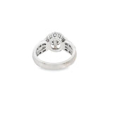 Leon's of Beverly Hills Round Diamond Engagement Ring with Sapphire Accent Stones