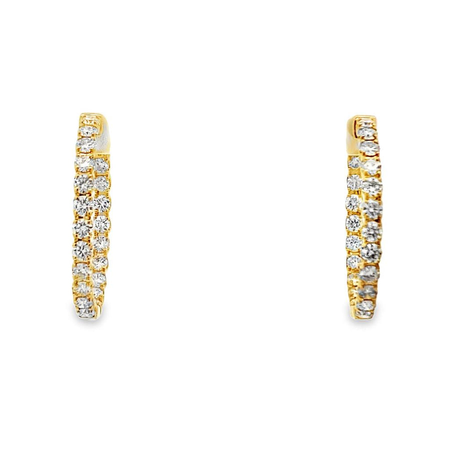 Inside/Outside Diamond Hoop Earrings